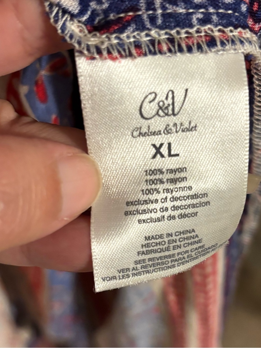 Chelsea & Violet Striped V-Neck Romper in Cream, Blue & Rust - Picture 3 of 3